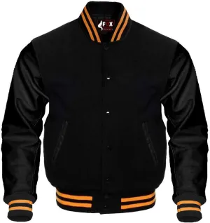 Letterman Baseball Varsity Jackets Genuine Leather Sleeves Multi wool colors