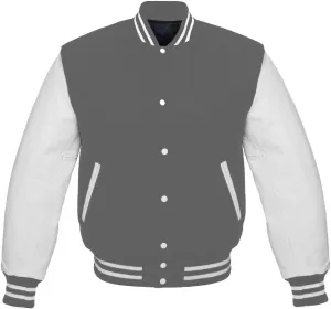 Letterman Varsity Baseball Bomber School College University Jackets Genuine Red Leather Sleeves Black Wool