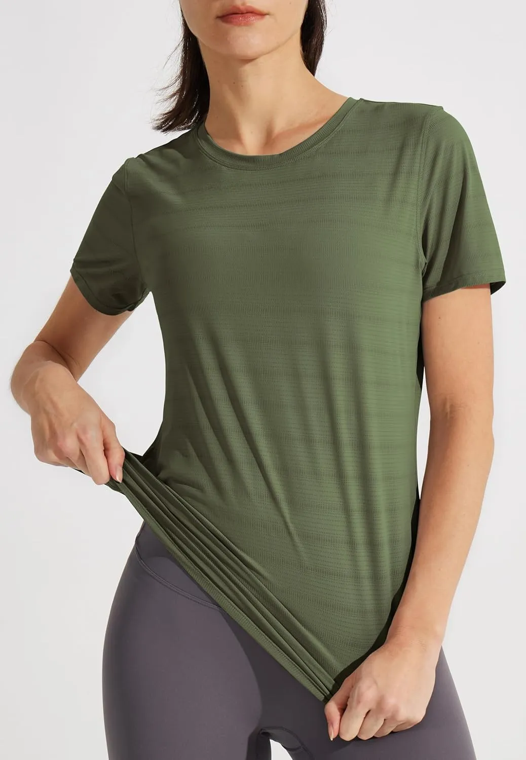 Libin Women's Workout T Shirts Short Sleeve Gym Running Athletic Tops Quick Dry Crewneck Yoga Shirts