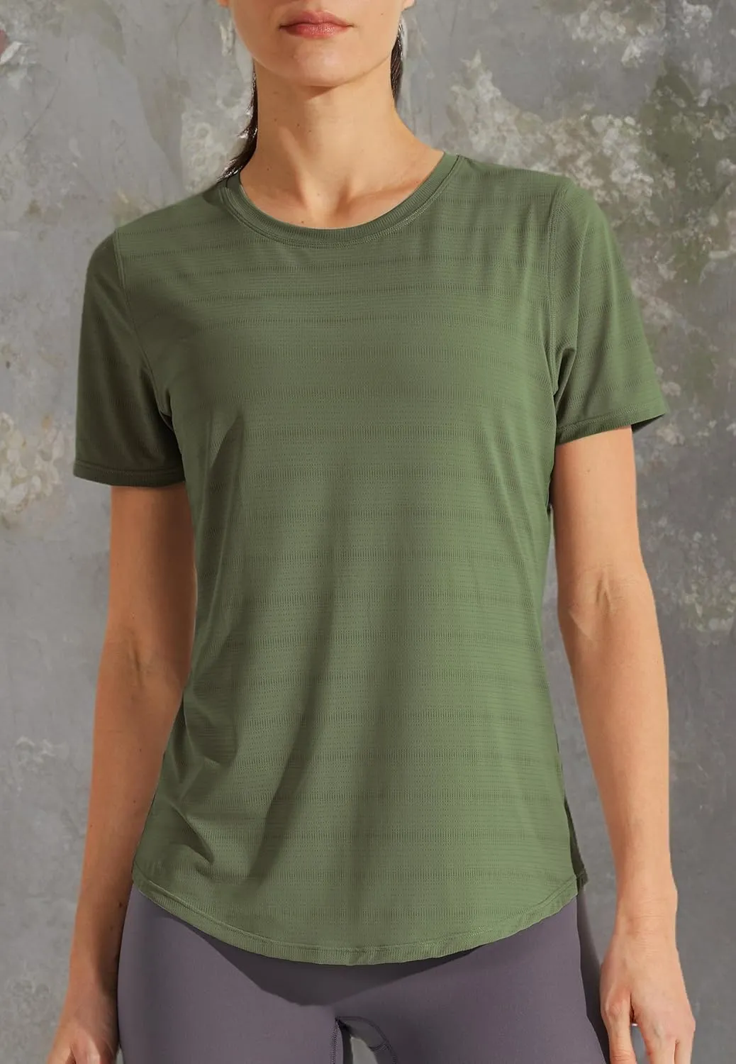Libin Women's Workout T Shirts Short Sleeve Gym Running Athletic Tops Quick Dry Crewneck Yoga Shirts