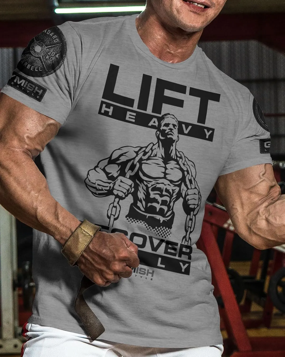 Lift Heavy Recover Fully T-Shirts for Workout, Funny Gym Shirt for Men