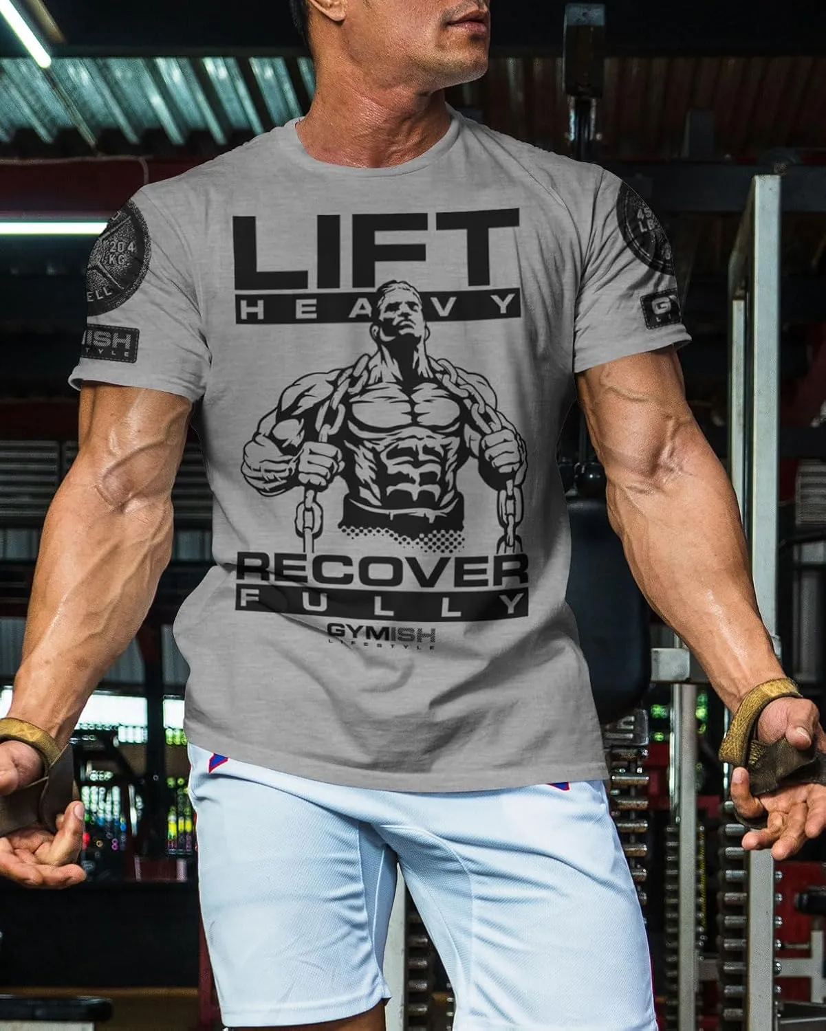 Lift Heavy Recover Fully T-Shirts for Workout, Funny Gym Shirt for Men