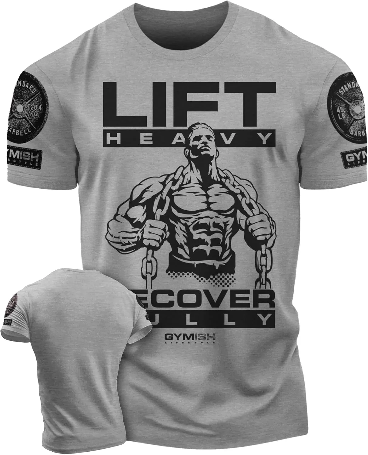 Lift Heavy Recover Fully T-Shirts for Workout, Funny Gym Shirt for Men