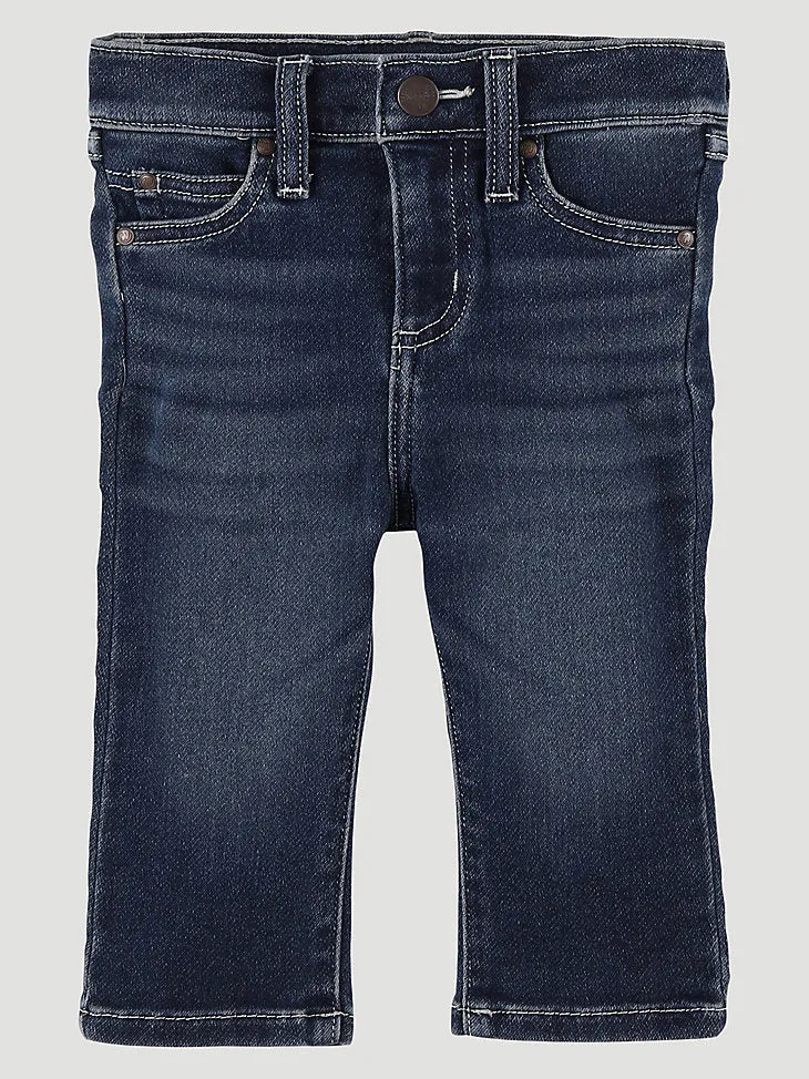 Little Boy’s Stitched Pocket Bootcut Jean in Denim