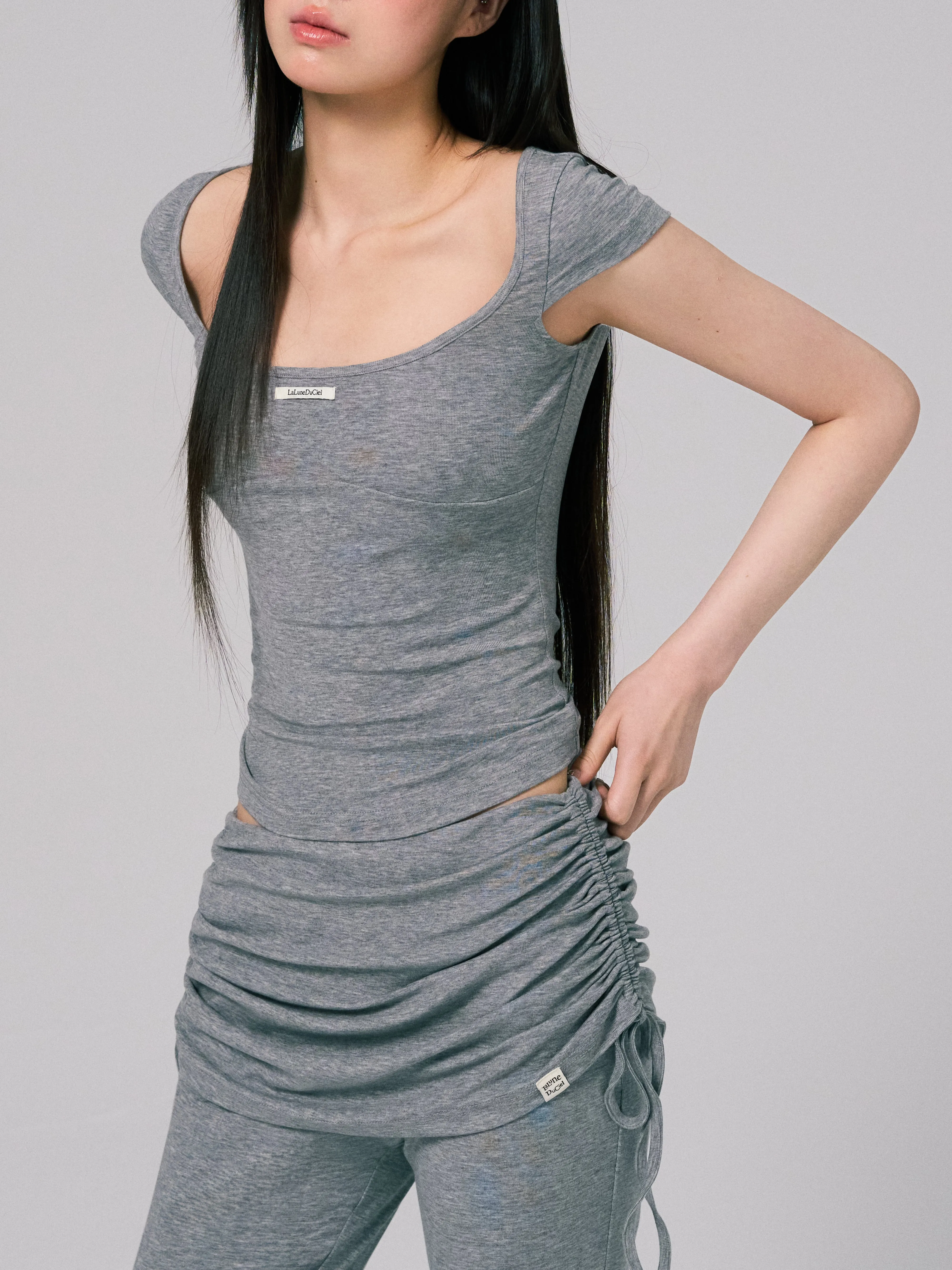 LLDC 'NEAT COLLECTION'  Grey Fake-Two Sporty Set