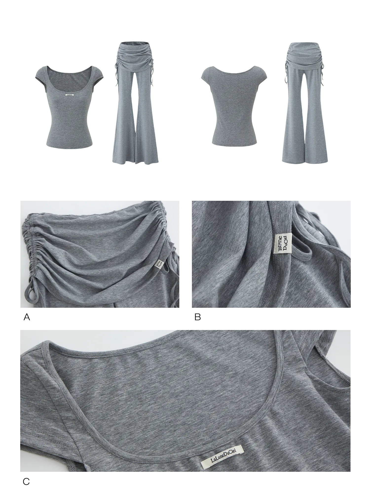 LLDC 'NEAT COLLECTION'  Grey Fake-Two Sporty Set