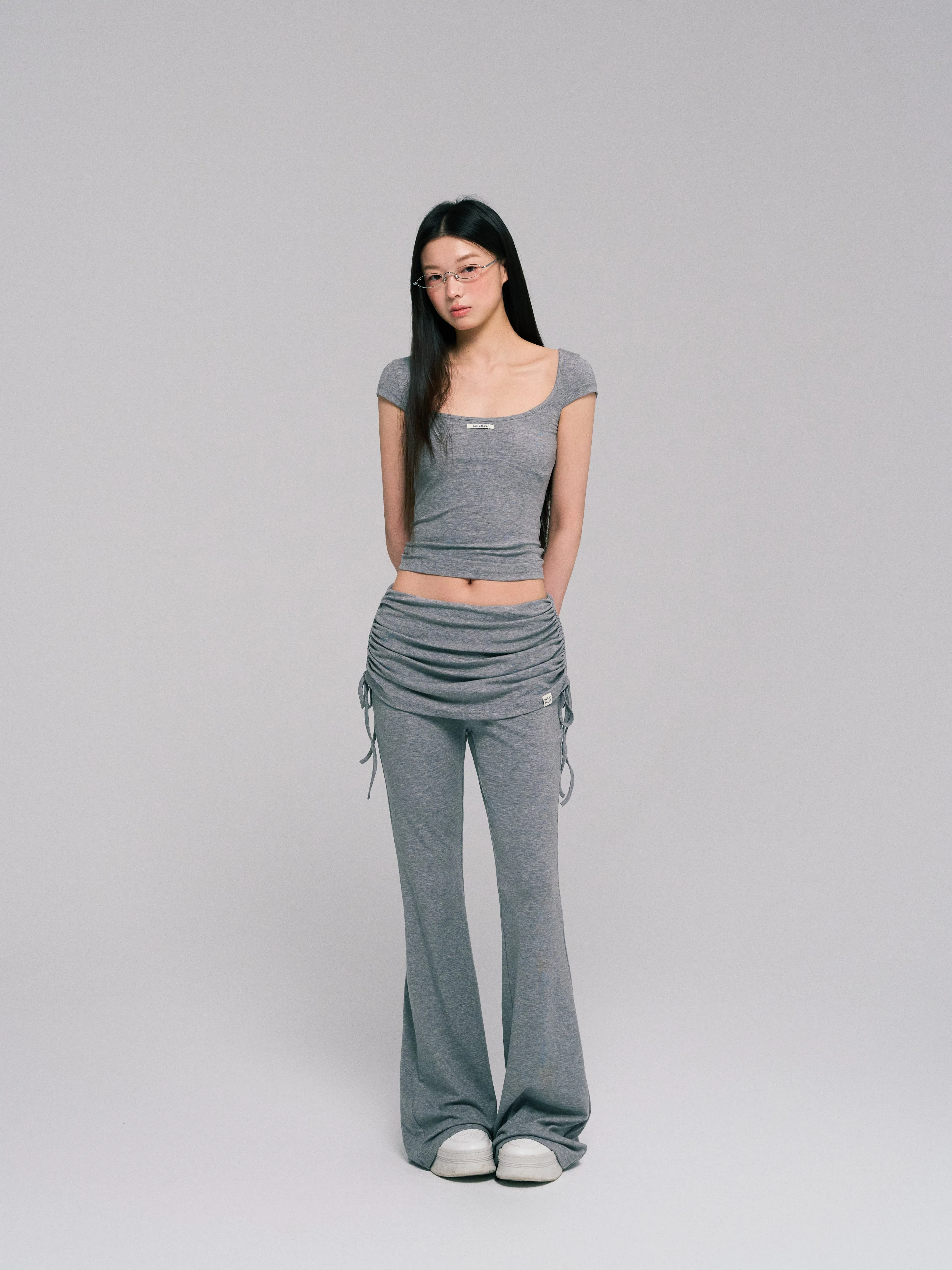 LLDC 'NEAT COLLECTION'  Grey Fake-Two Sporty Set
