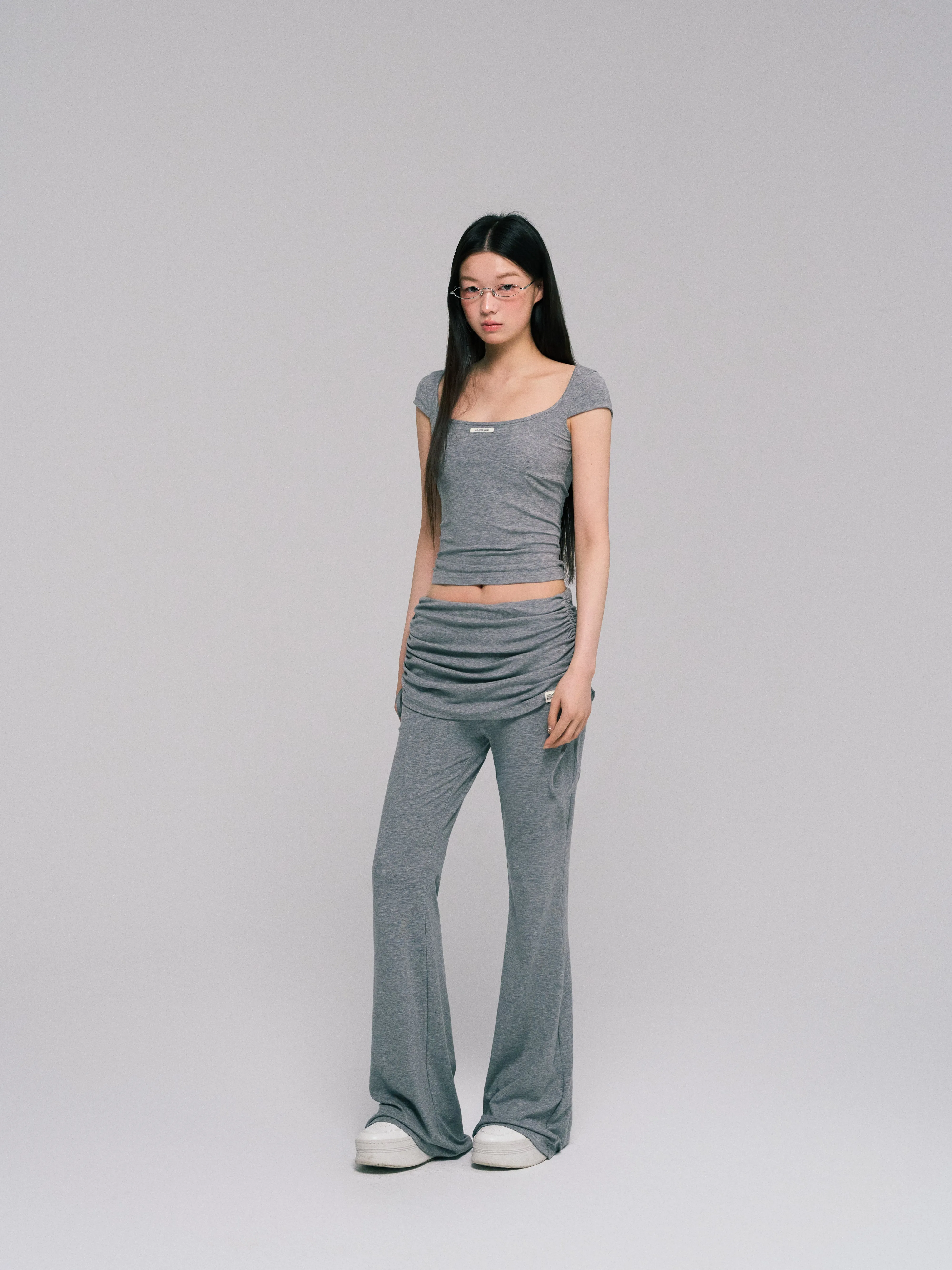 LLDC 'NEAT COLLECTION'  Grey Fake-Two Sporty Set