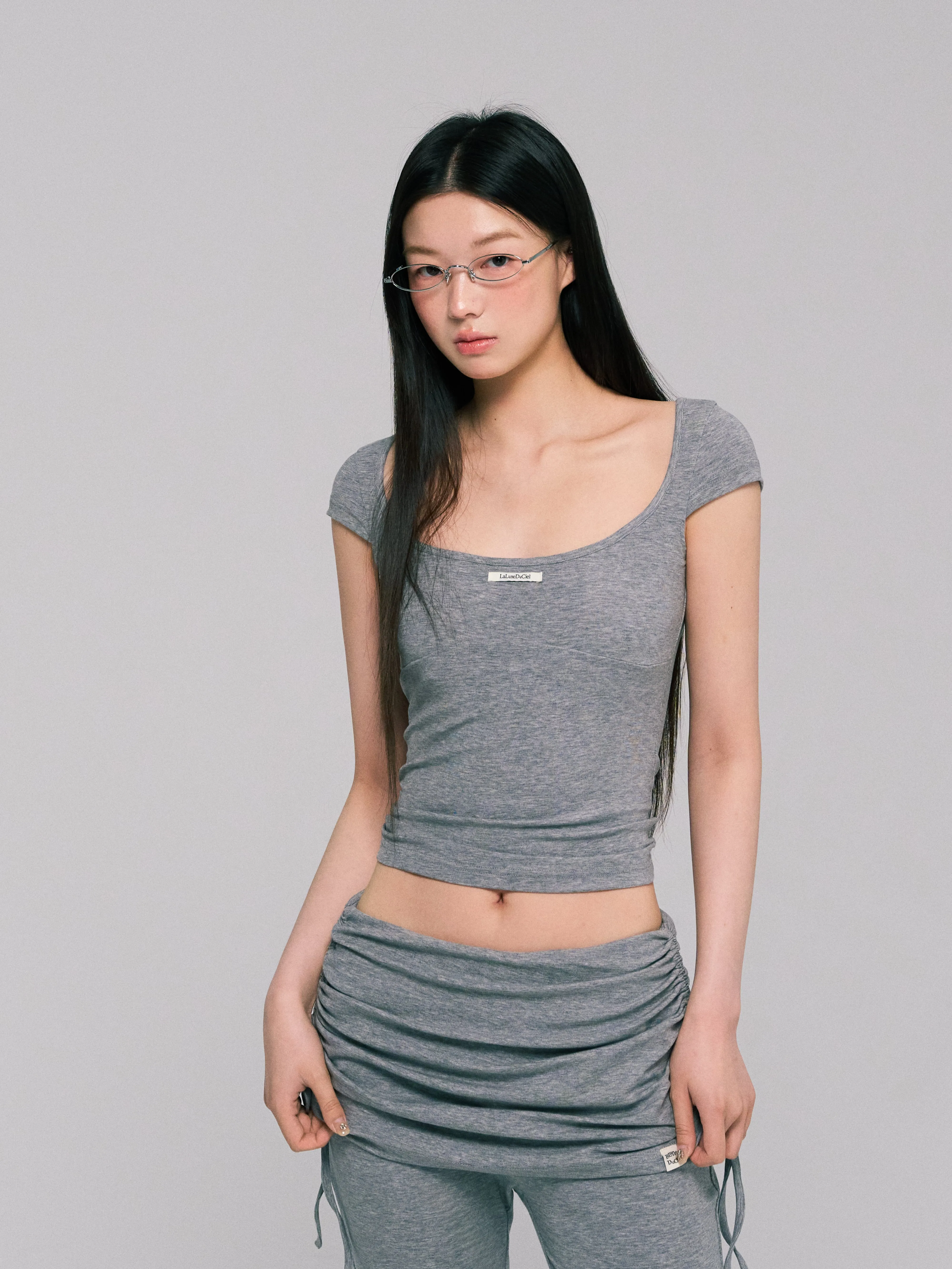 LLDC 'NEAT COLLECTION'  Grey Fake-Two Sporty Set