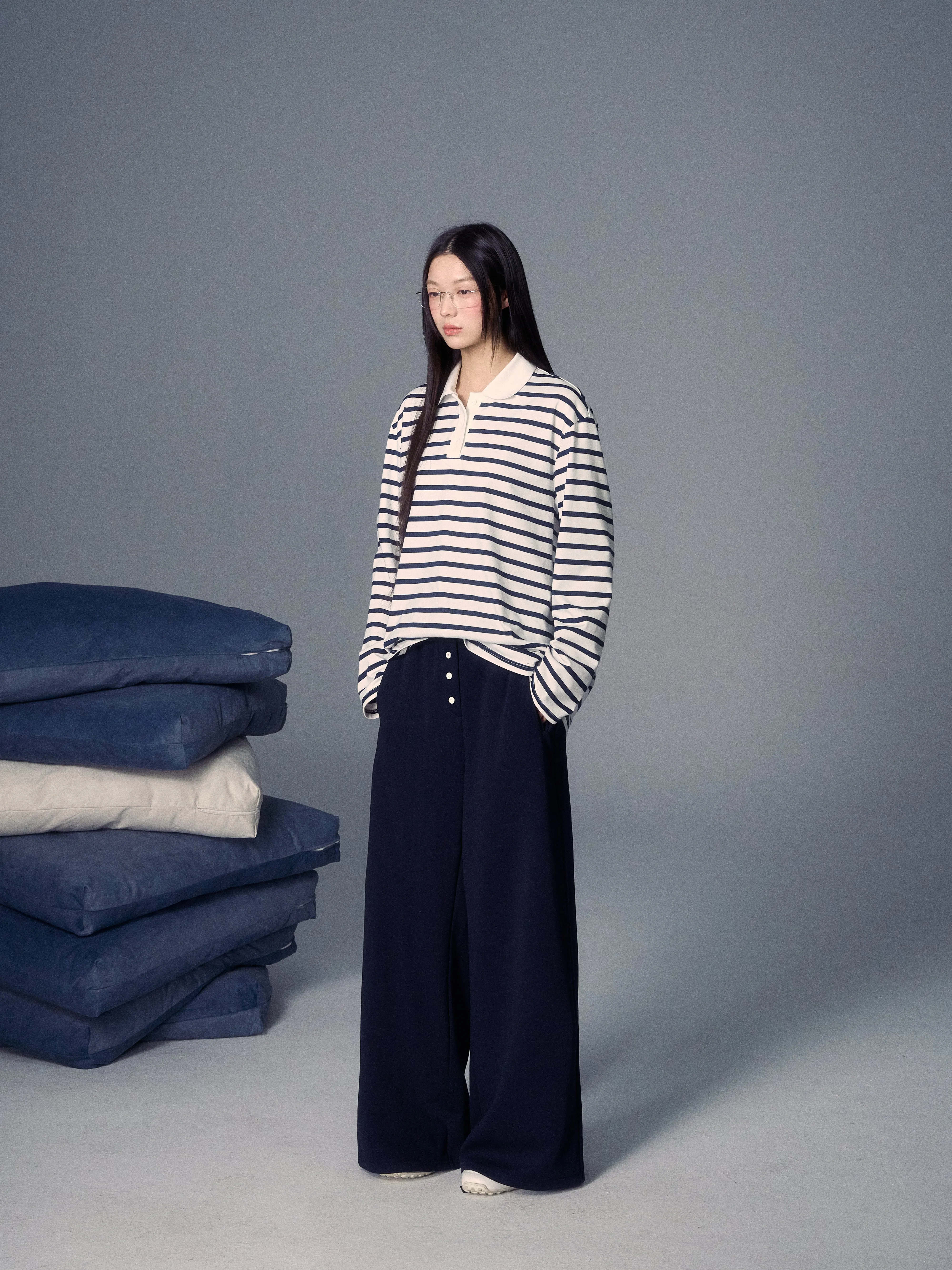 LLDC 'NEAT COLLECTION' Stripe Polo Shirt & Pants Set