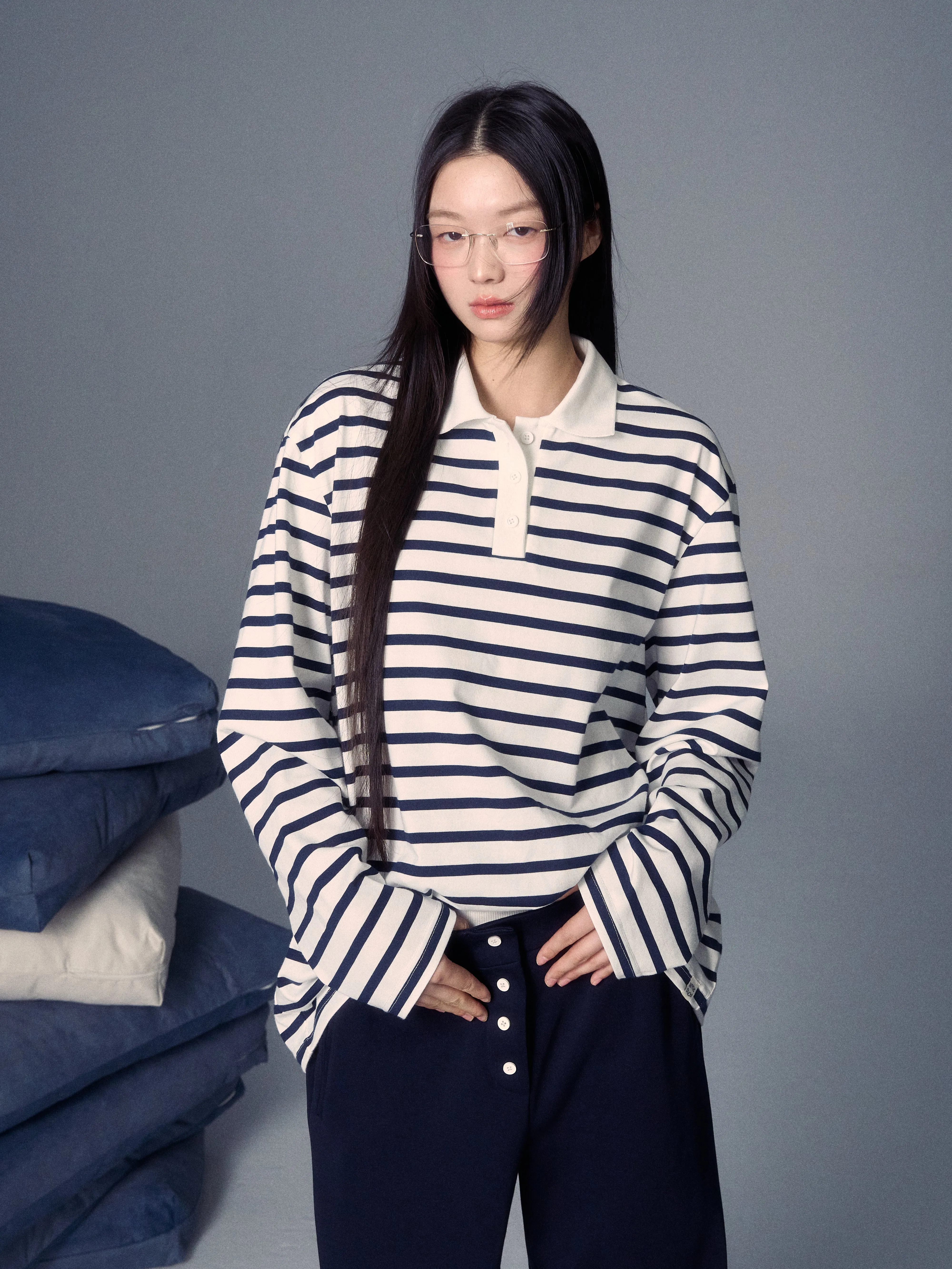LLDC 'NEAT COLLECTION' Stripe Polo Shirt & Pants Set