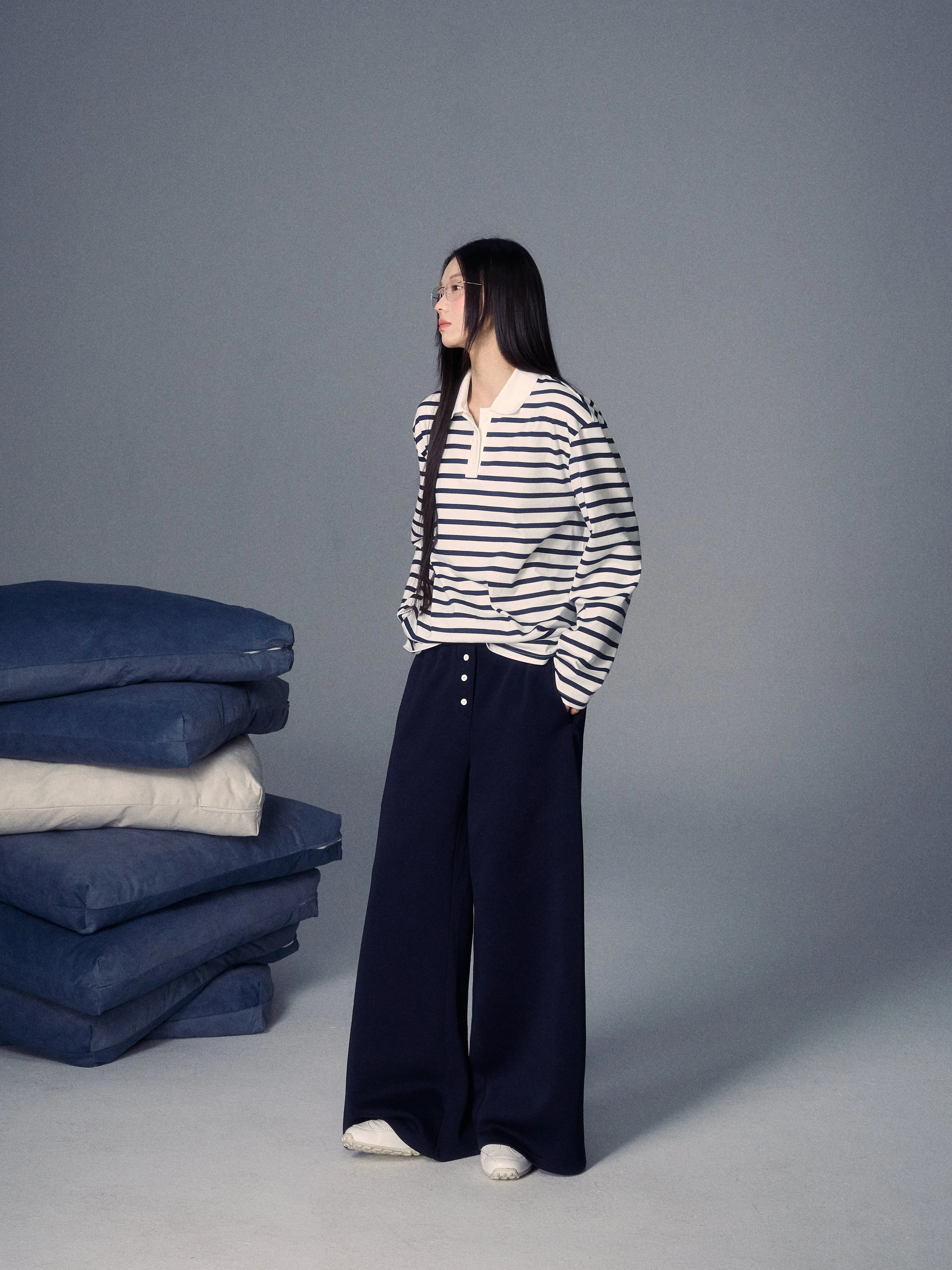 LLDC 'NEAT COLLECTION' Stripe Polo Shirt & Pants Set