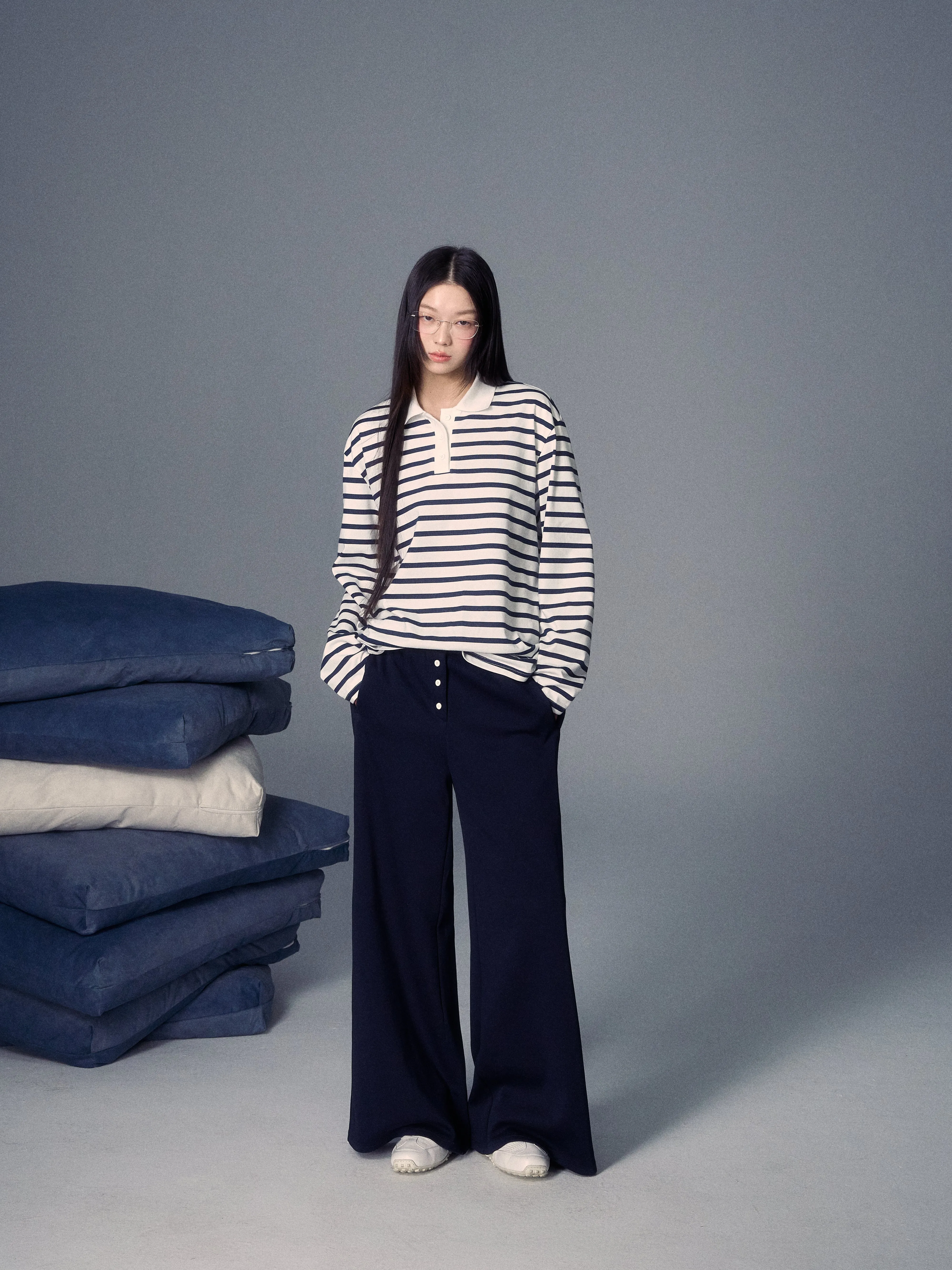 LLDC 'NEAT COLLECTION' Stripe Polo Shirt & Pants Set