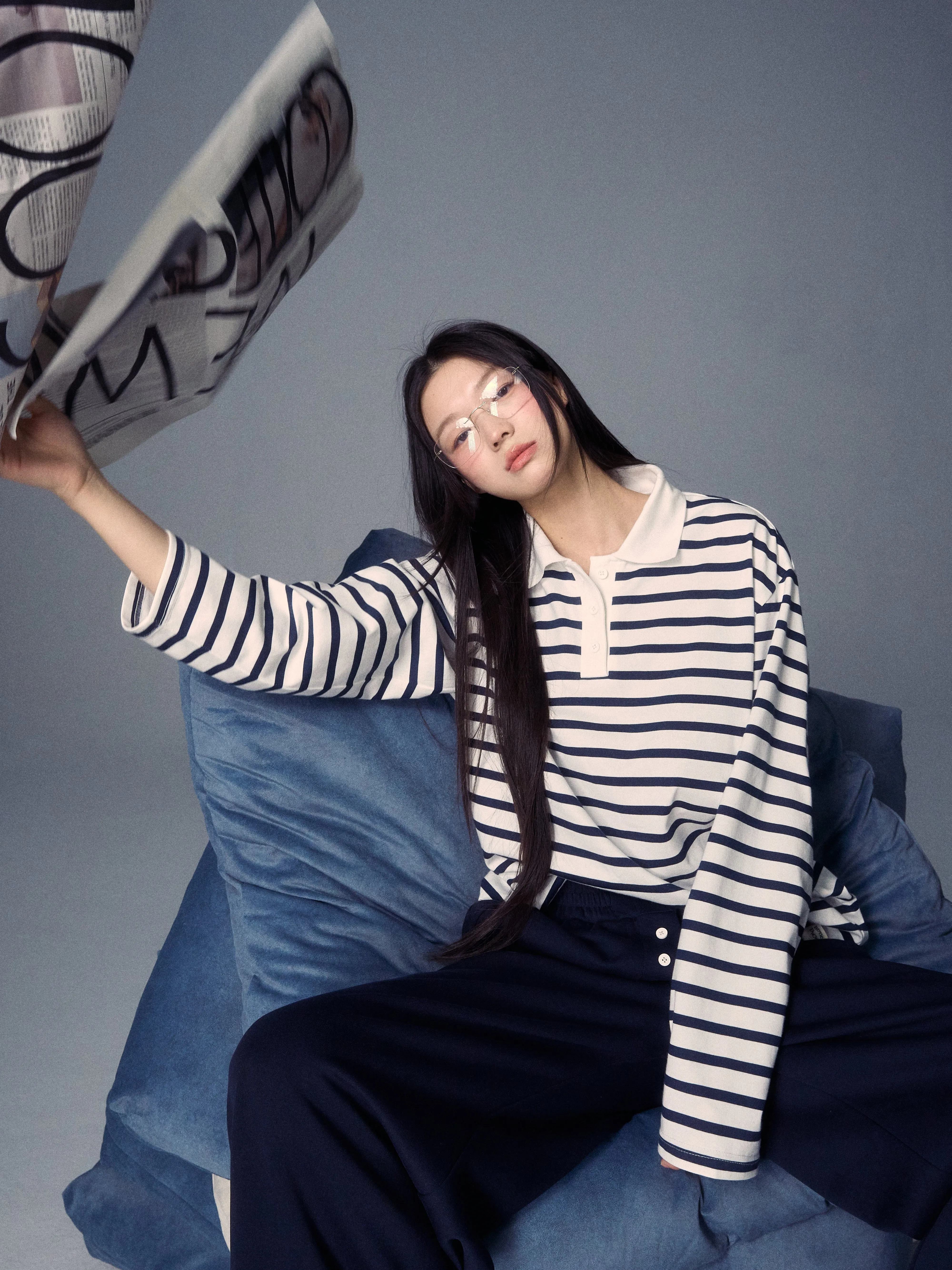 LLDC 'NEAT COLLECTION' Stripe Polo Shirt & Pants Set