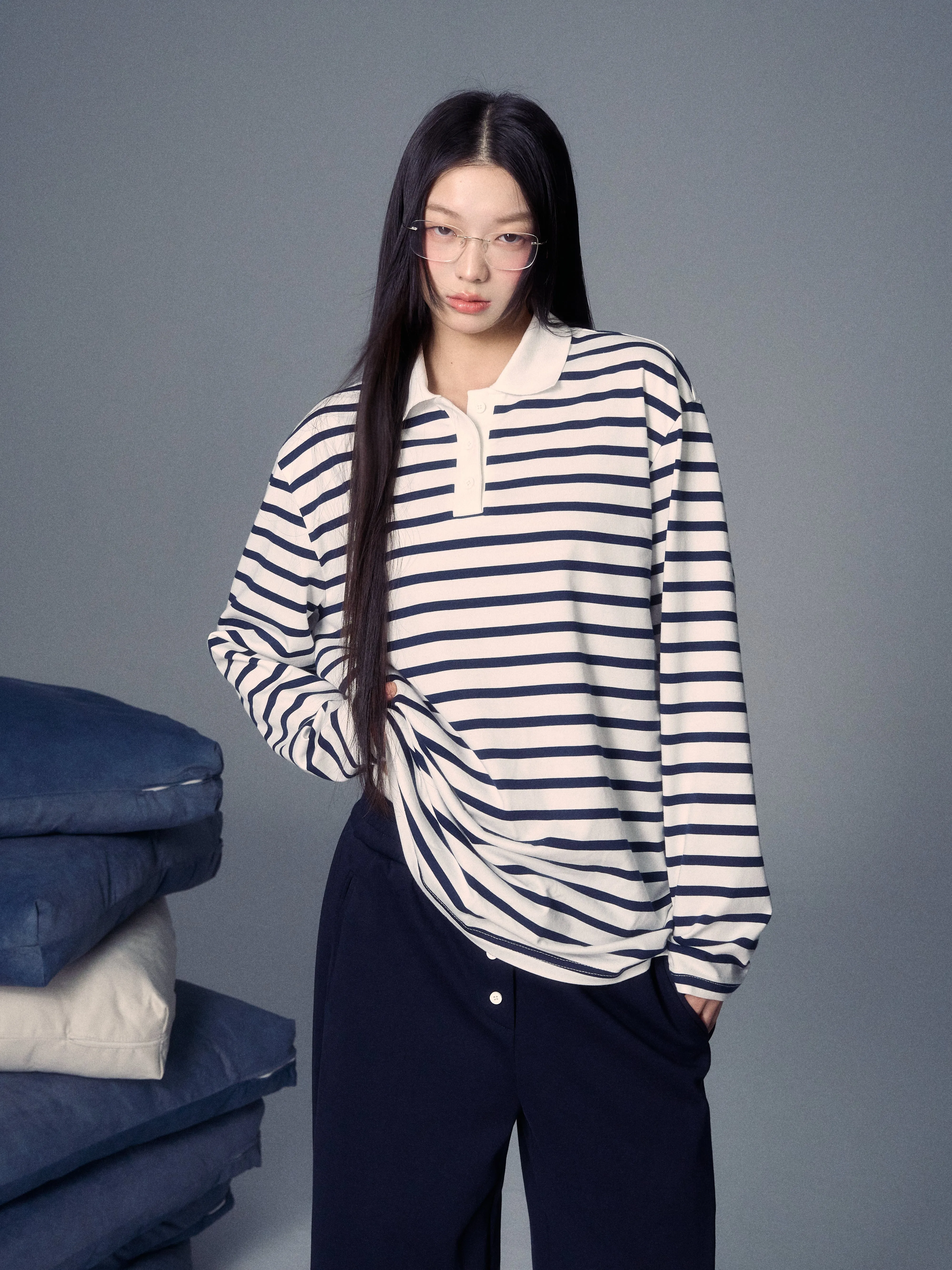 LLDC 'NEAT COLLECTION' Stripe Polo Shirt & Pants Set