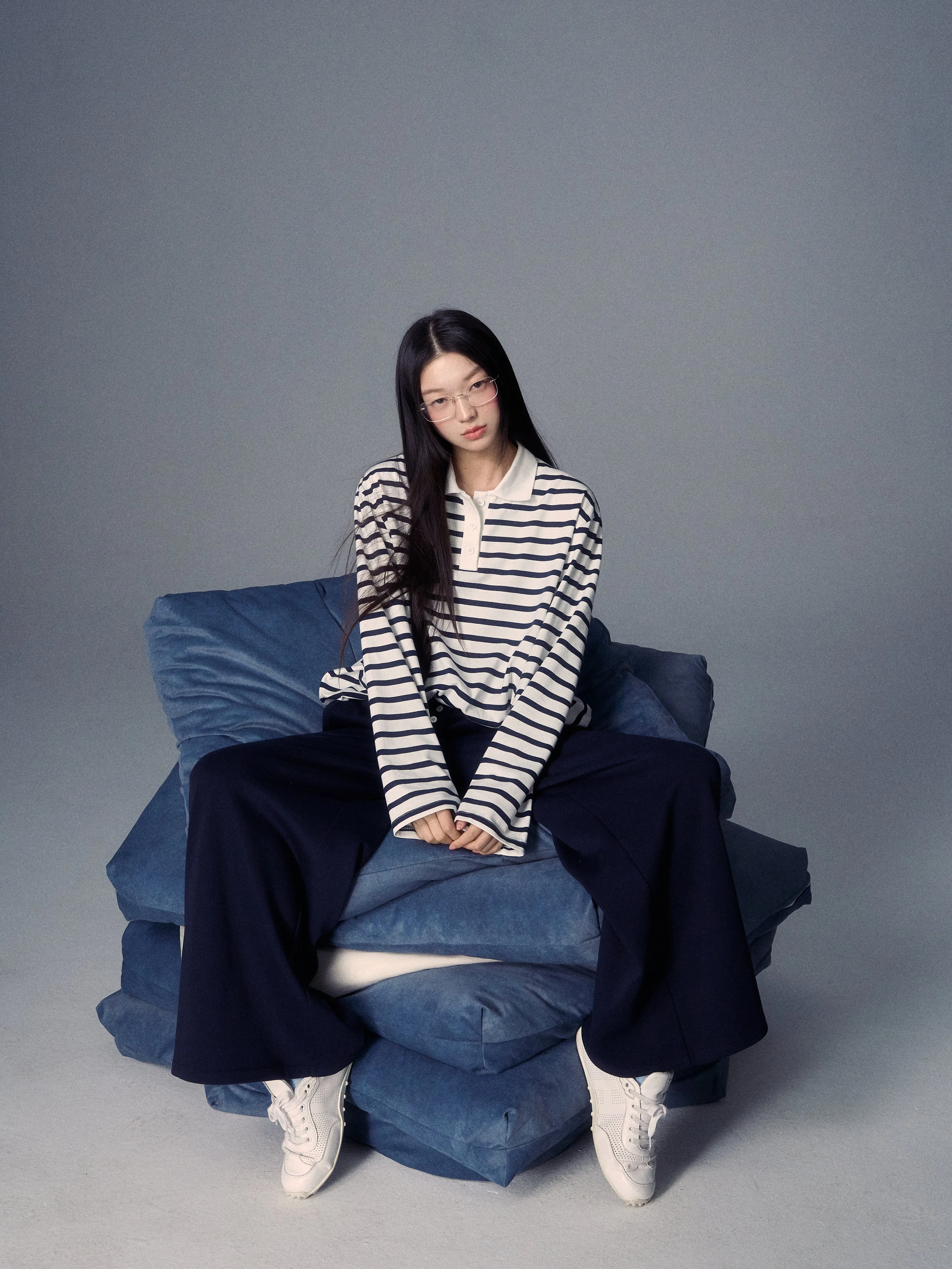 LLDC 'NEAT COLLECTION' Stripe Polo Shirt & Pants Set