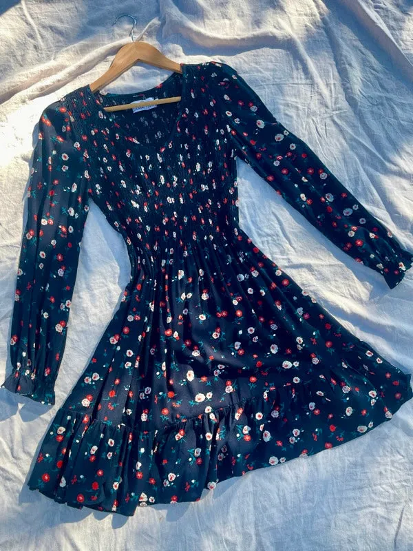 Mae Vintage Floral Short Dress