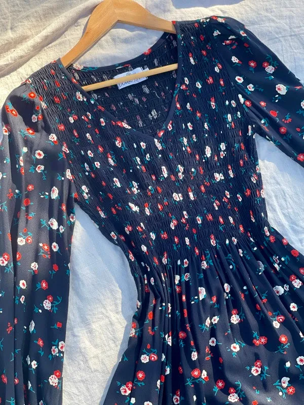 Mae Vintage Floral Short Dress