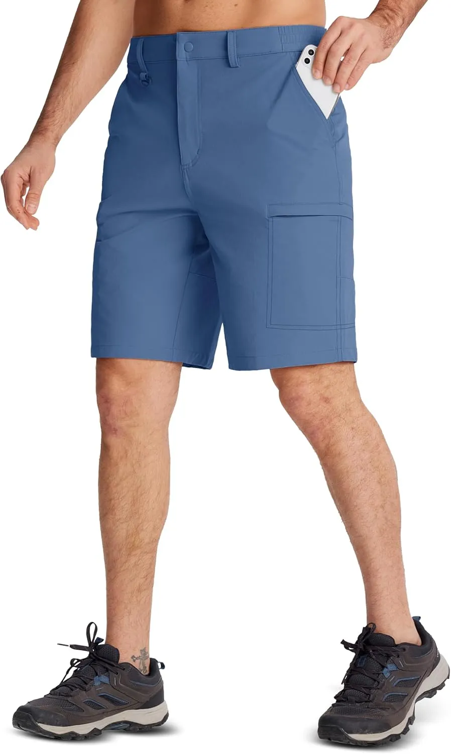 MAGCOMSEN Men's Hiking Cargo Shorts Quick Dry Lightweight 9" Golf Shorts Summer Casual Work Outdoor with 5 Zipper Pockets