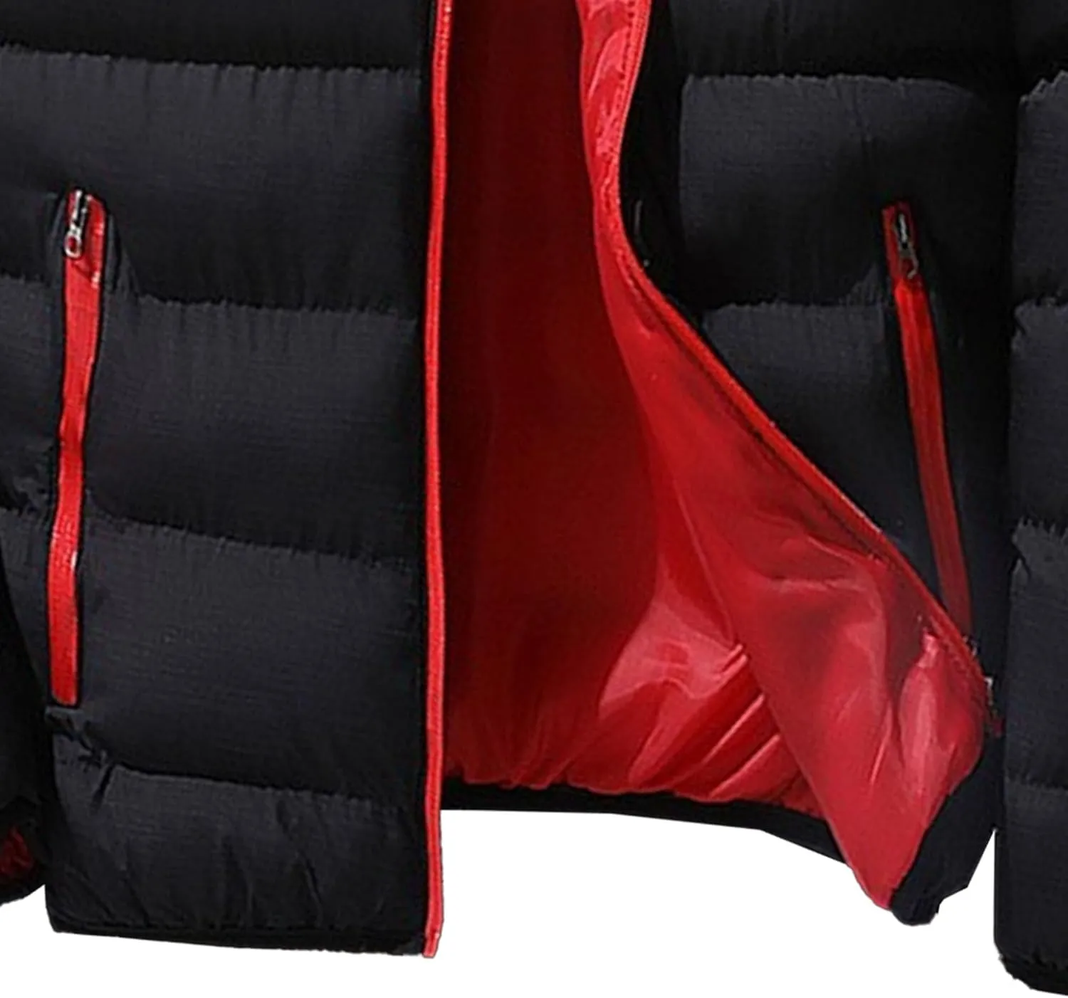 Maiyifu-GJ Men's Winter Warm Puffer Jacket Lightweight Thicken Quilted Padded Jackets Windproof Down Coat Outerwear