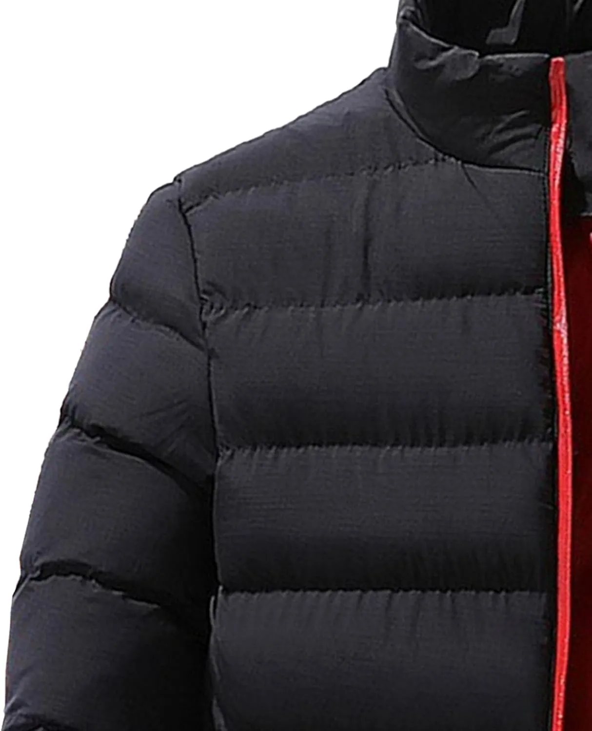 Maiyifu-GJ Men's Winter Warm Puffer Jacket Lightweight Thicken Quilted Padded Jackets Windproof Down Coat Outerwear