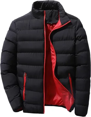 Maiyifu-GJ Men's Winter Warm Puffer Jacket Lightweight Thicken Quilted Padded Jackets Windproof Down Coat Outerwear