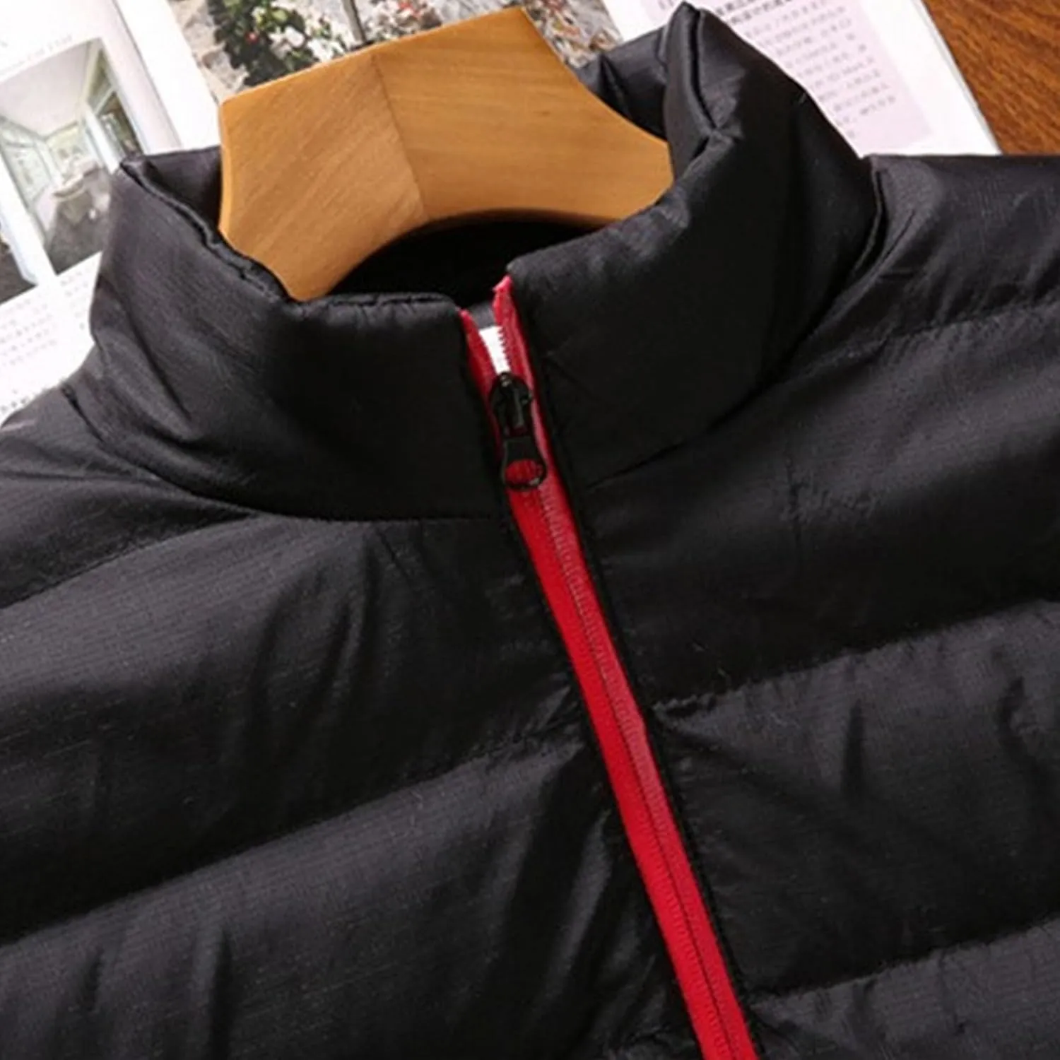 Maiyifu-GJ Men's Winter Warm Puffer Jacket Lightweight Thicken Quilted Padded Jackets Windproof Down Coat Outerwear