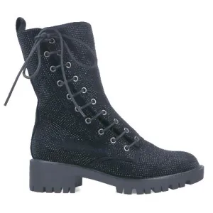 MB 22617 NEMOREA Black Leather Ankle Boots