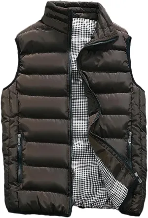 Men Autumn Winter Jackets Thick Vests Man Sleeveless Coats Warm Cotton-Padded Waistcoat