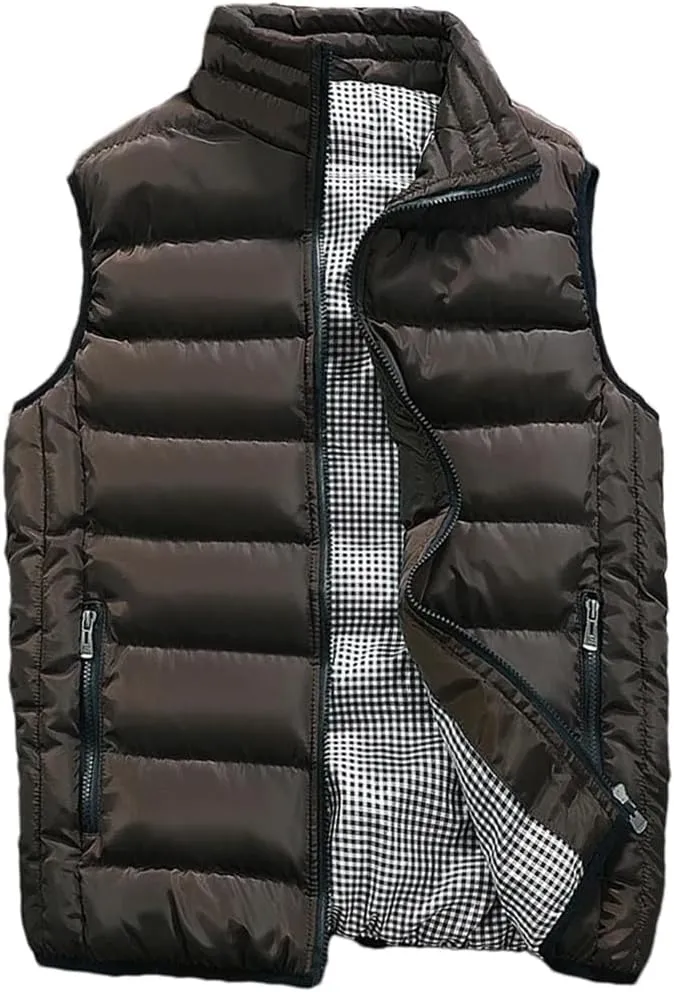 Men Autumn Winter Jackets Thick Vests Man Sleeveless Coats Warm Cotton-Padded Waistcoat