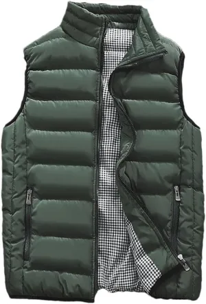Men Autumn Winter Jackets Thick Vests Man Sleeveless Coats Warm Cotton-Padded Waistcoat