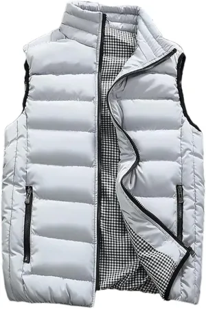 Men Autumn Winter Jackets Thick Vests Man Sleeveless Coats Warm Cotton-Padded Waistcoat