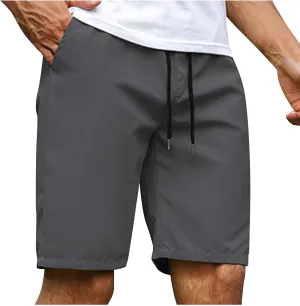 Mens Bermuda Shorts Summer Casual Short Length Trousers Running Shorts Half Pants with Pockets for Gym Sports Work Cycling