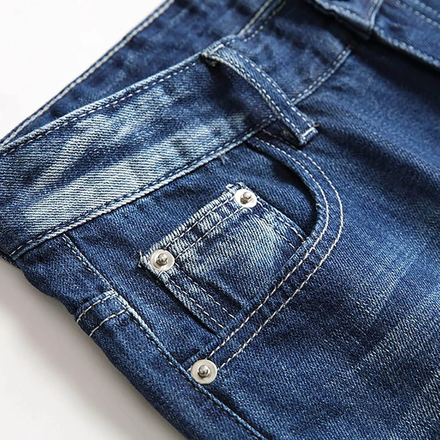 Mens Big and Tall Jean Shorts Vintage Ripped Distressed Denim Shorts Slim Fit Summer Casual Straight Moto Biker Jeans