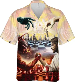 Men's Christian Jesus Hawaiian Shirts - Our Savior Button Down Mens Hawaiian Shirts Short Sleeve Series 04