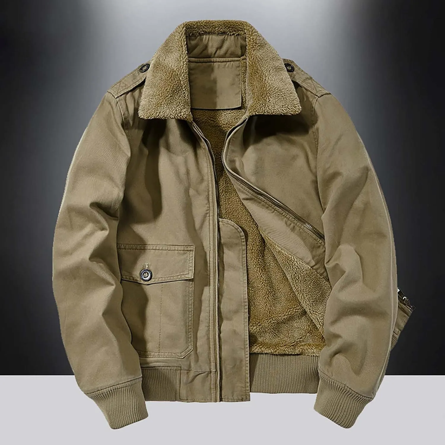 Mens Down Hoodie Jackets Men's Winter Thickened Collar Padded Workwear Jacket Cotton Clothing Coats for Men Big Tall
