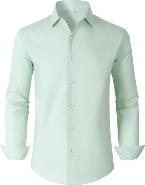 Mens Dress Shirts for Men Long Sleeve Wrinkle Free Button Down Shirt Formal Business Casual Shirts