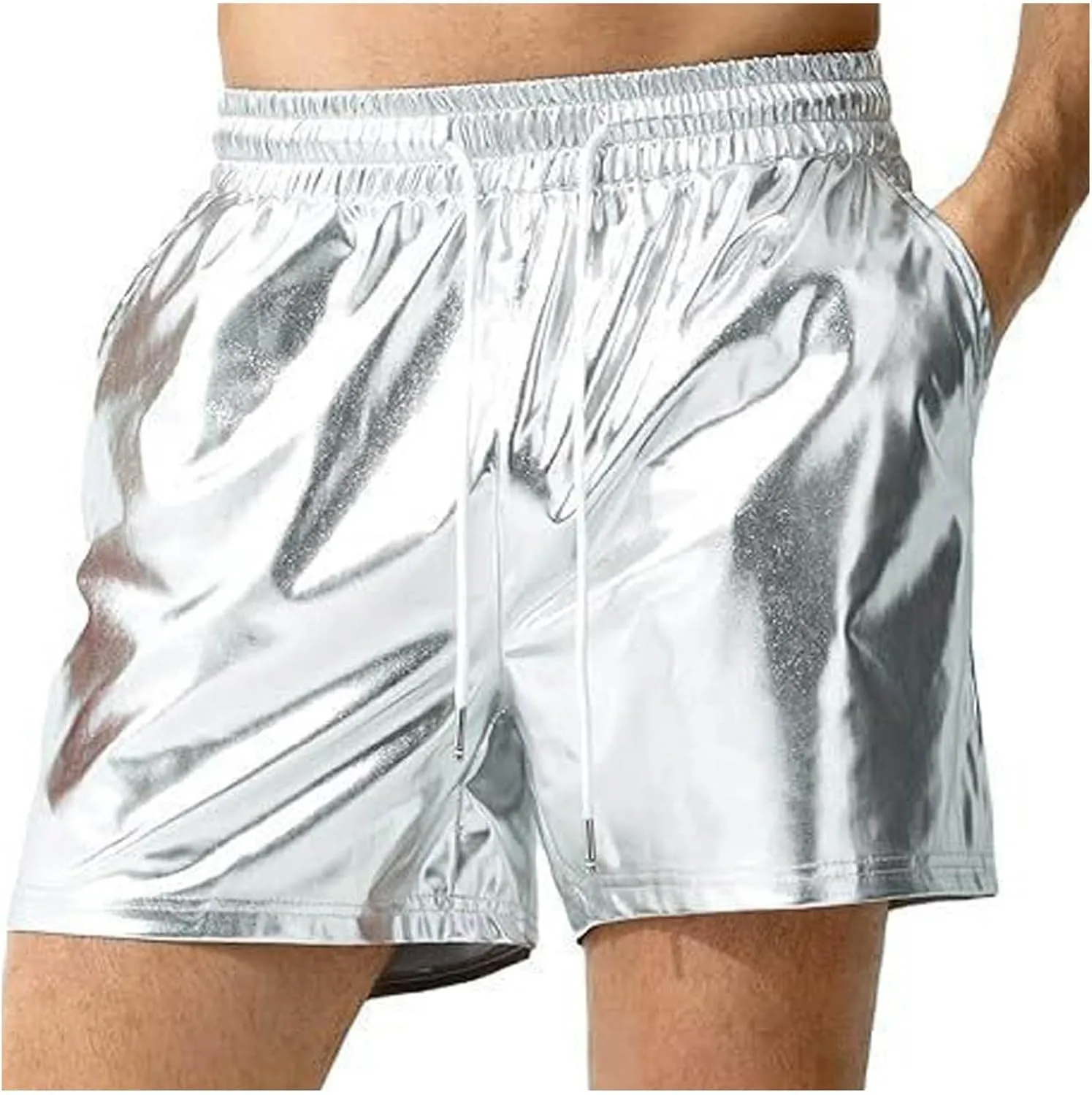 Mens Golf Shorts Slim-Fit Elastic Beach Shorts Gym Basketball Lightweight Classic Regular Comfort Activewear Pants