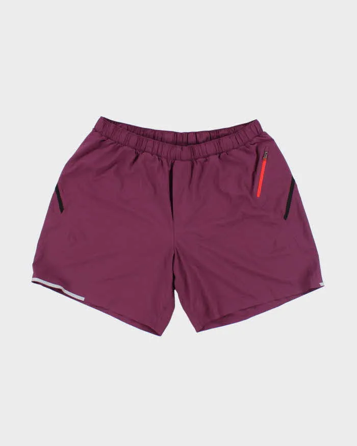 Men's Lululemon Lightweight Purple Running Sports Shorts - L