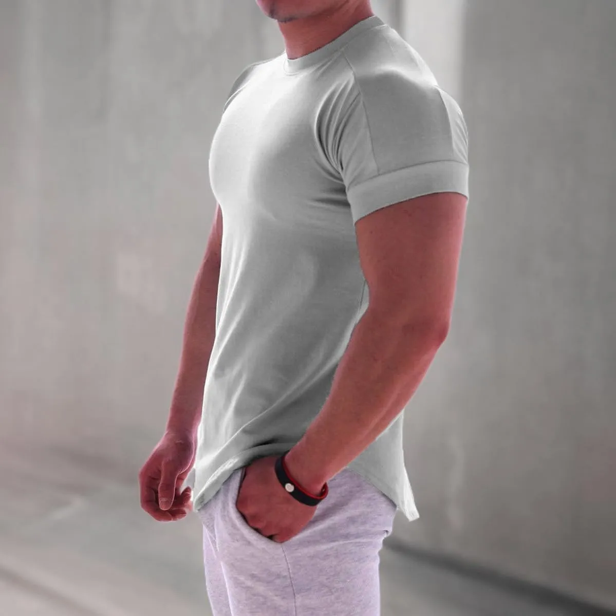 Mens Muscle Cotton Lightweight Workout Short Sleeve T-Shirts Gym Sweat Tee T24