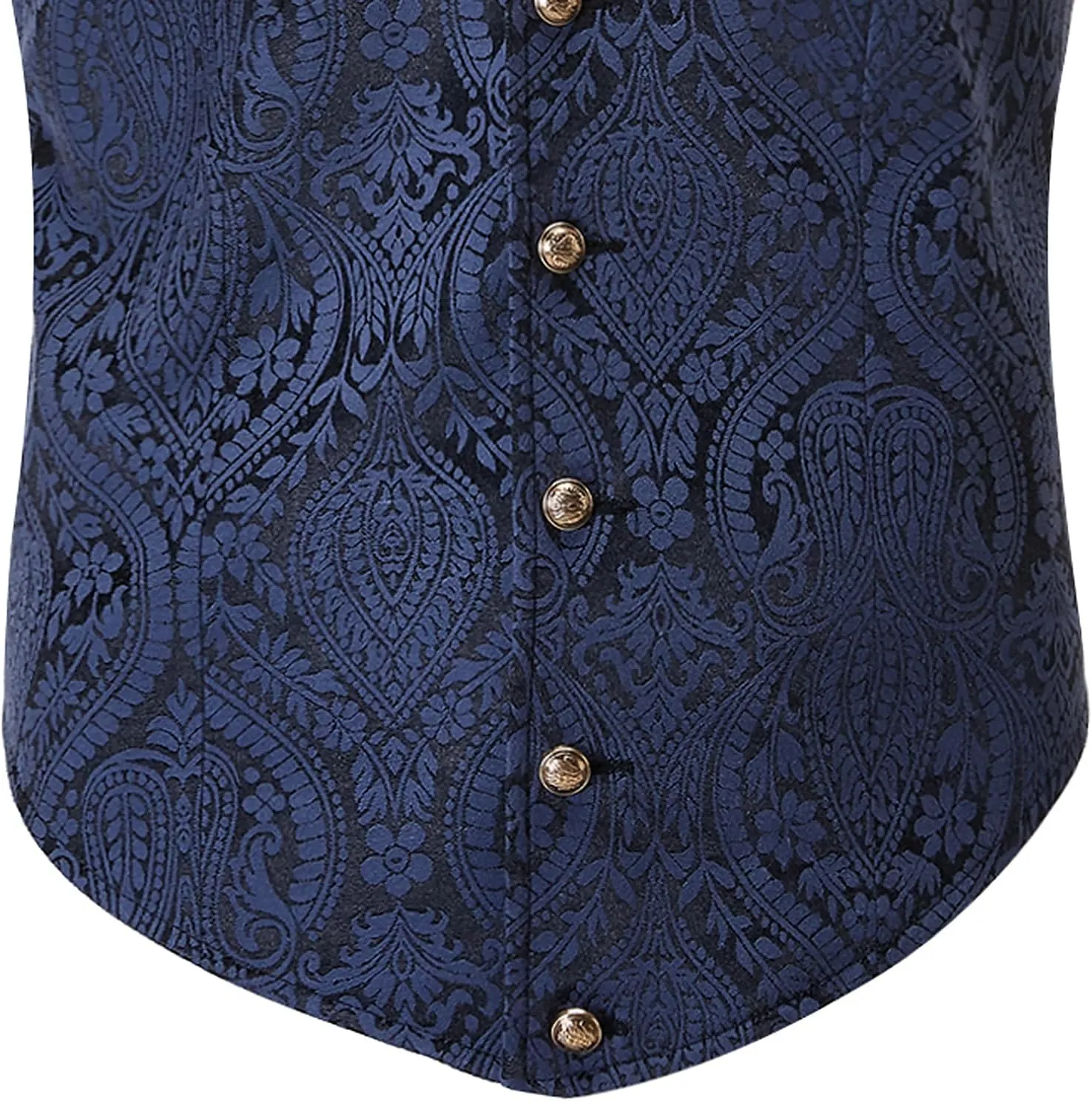 Mens Suit Vest Paisley Floral Victorian Vests Steampunk Gothic Waistcoat & bow tie Pocket Square