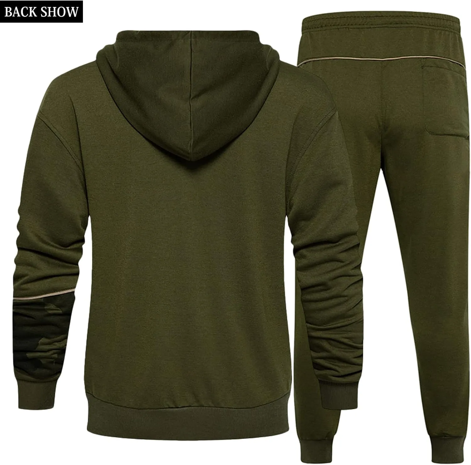 Mens Tracksuits Athletic Sports Hooded Jogger Pants Casual Full Zip Jogging Sweatsuit Running