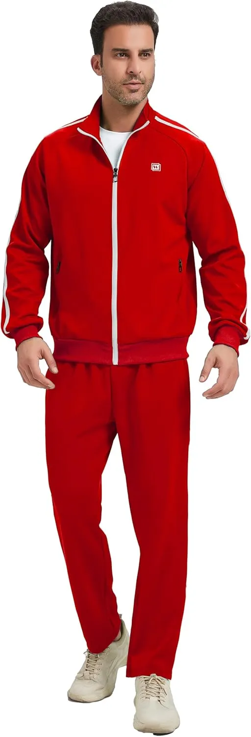 Men's Tracksuits Athletic Sportswear Casual Full Zip Sweatsuit for Men 2 Piece Outfits
