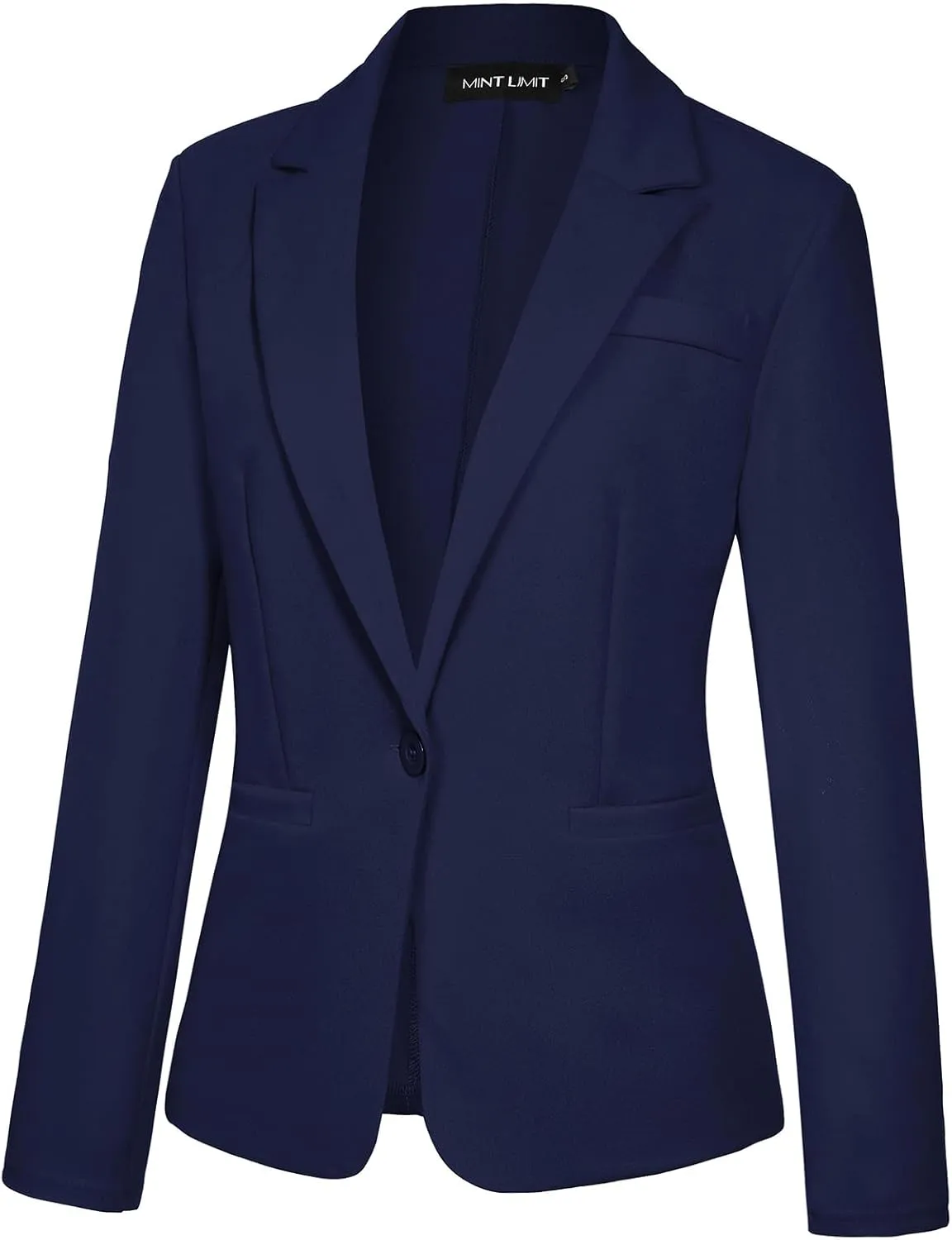 MINTLIMIT Long Sleeve Casual Blazer Button Front Work Office Lapel Collar Blazers Business Lightweight Jacket with Pockets