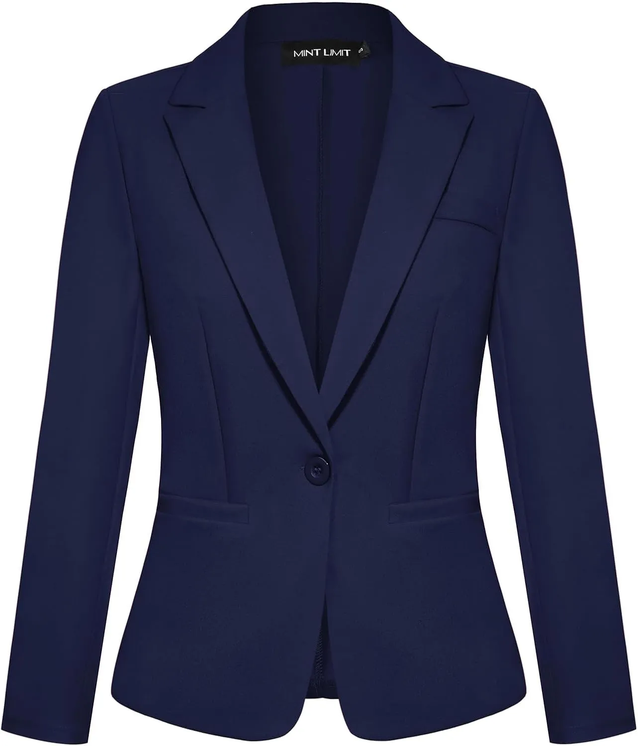 MINTLIMIT Long Sleeve Casual Blazer Button Front Work Office Lapel Collar Blazers Business Lightweight Jacket with Pockets