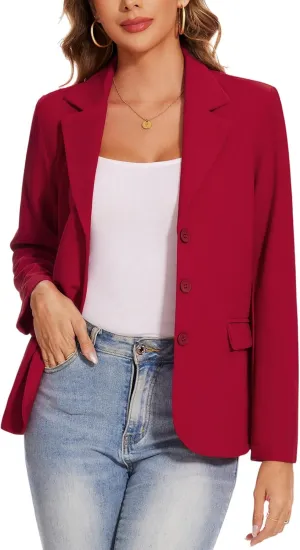 MINTLIMIT Womens Blazer Long Sleeve Notch Lapel Business Work Blazers Buttons Open Front Casual Jackets with Pockets