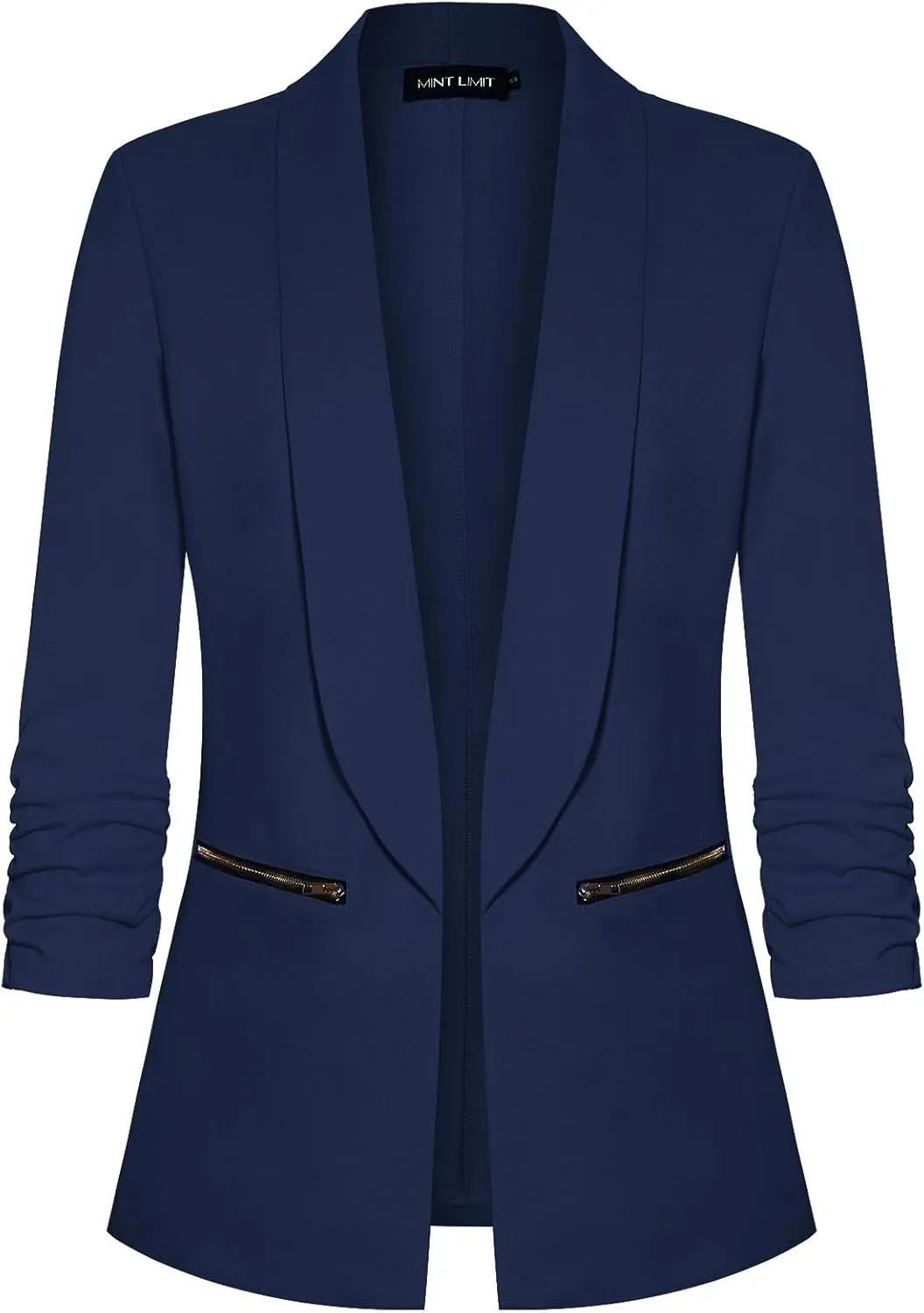 MINTLIMIT Women's Blazers & Suit Jackets Open Front Shawl Collar 3/4 Sleeve Blazers with Pockets