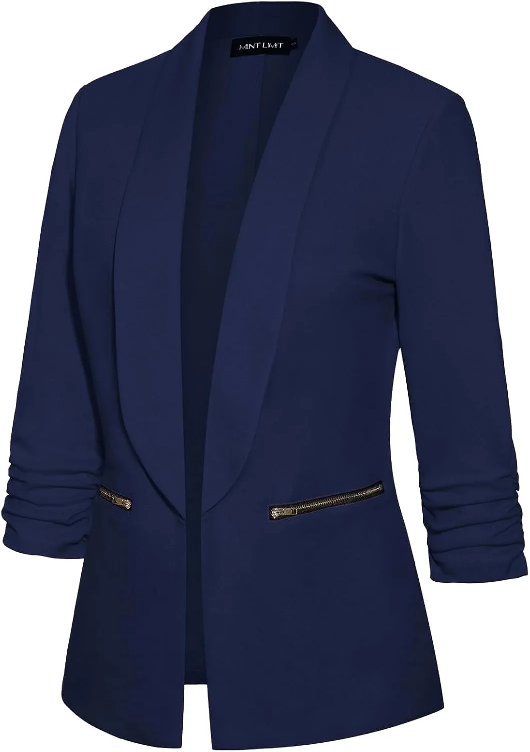 MINTLIMIT Women's Blazers & Suit Jackets Open Front Shawl Collar 3/4 Sleeve Blazers with Pockets