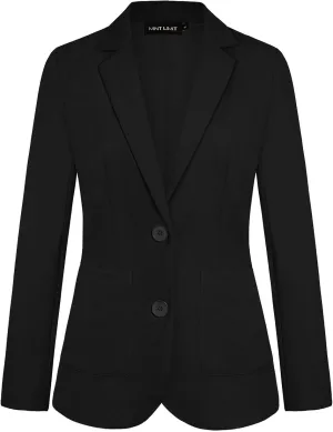 MINTLIMIT Womens Casual Long Sleeve Blazer Button Front Notch Lapel Work Office Business Blazers Jackets with Pockets