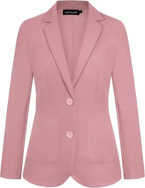 MINTLIMIT Womens Casual Long Sleeve Blazer Button Front Notch Lapel Work Office Business Blazers Jackets with Pockets